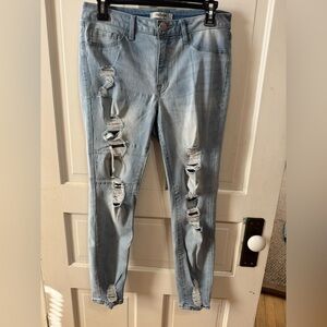 Distressed Light Blue Women's Jeans